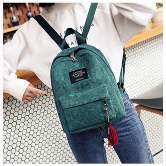 1 Left! Mini Corduroy Backpack 2 Colors - Picture 3 of 5